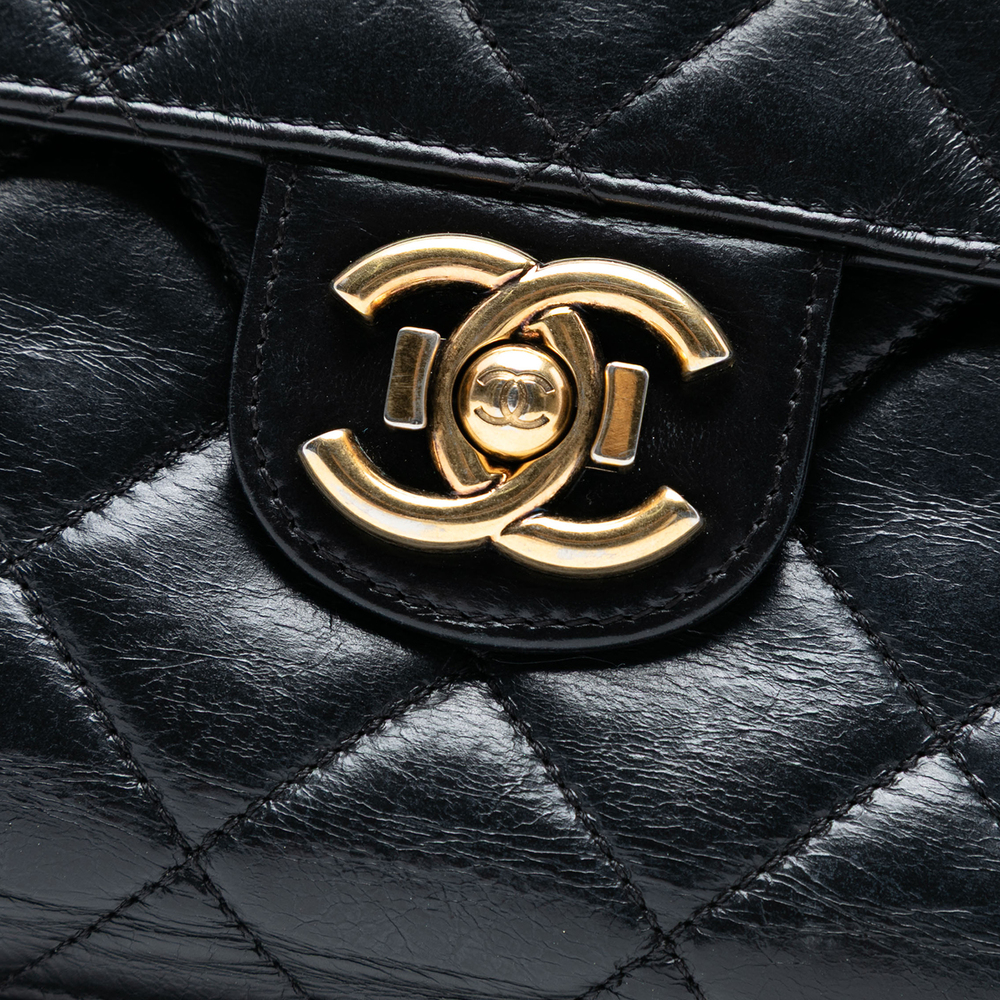 Pre-Loved Chanel Large CC Quilted Glazed Calfskin Perfect Edge Flap - Picture 6 of 8
